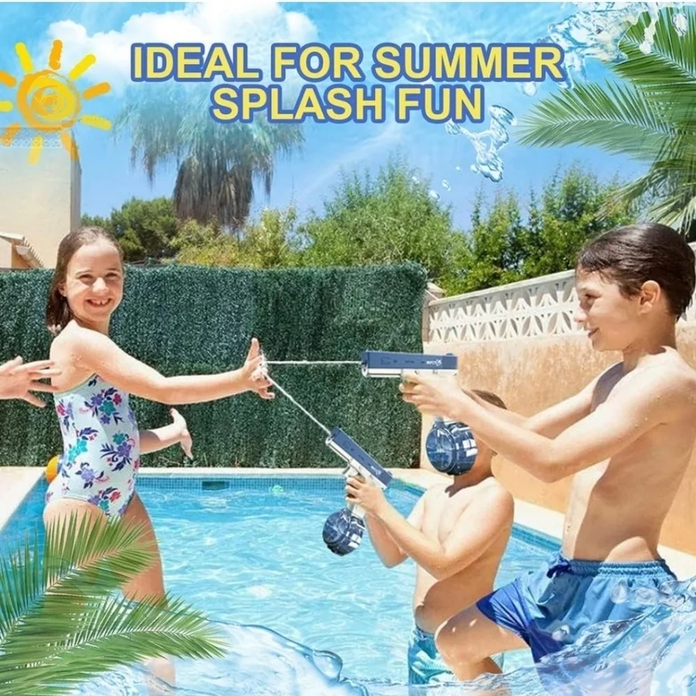 New 2023 Newest&Hottest Electric Water Gun, Blue Rechargeable Squirt Guns - Picture 8 of 11